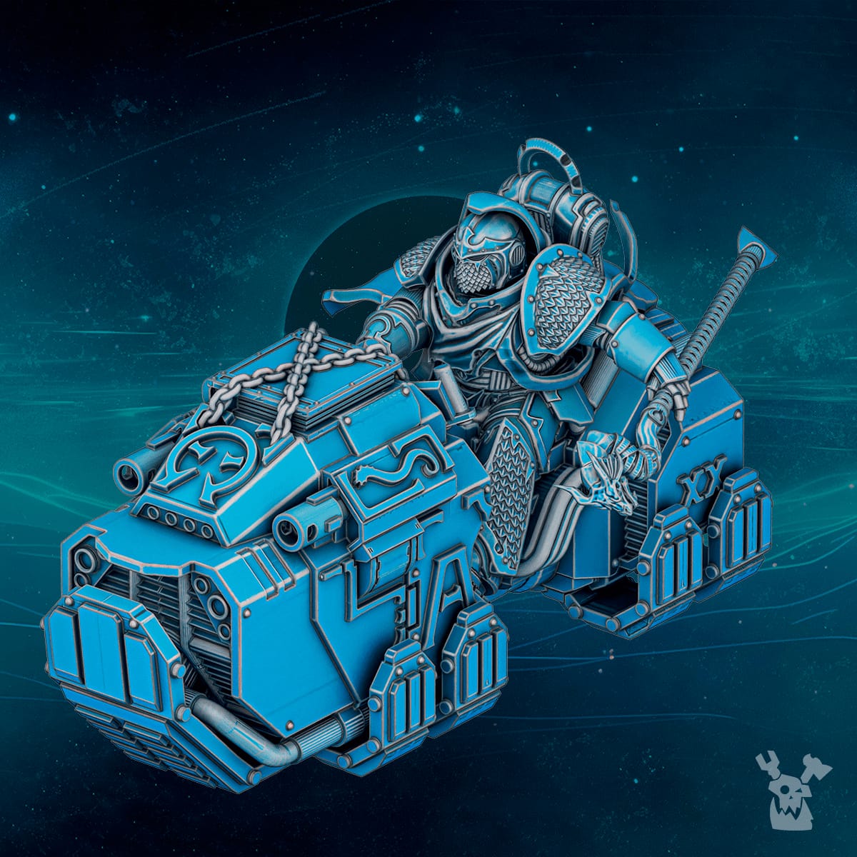 Tabletop Terrain Miniature Scylla Mage on Bike
