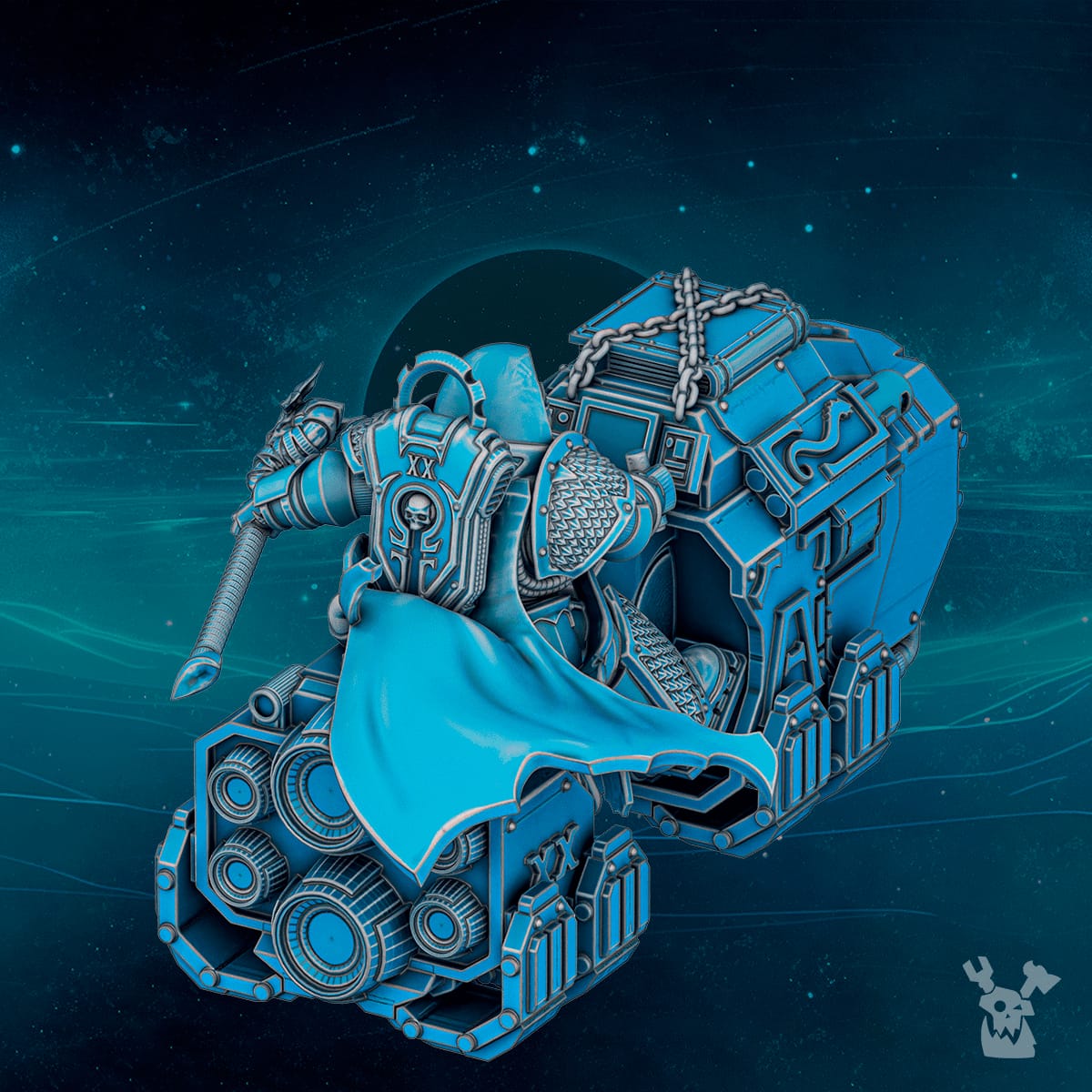 Tabletop Terrain Miniature Scylla Mage on Bike