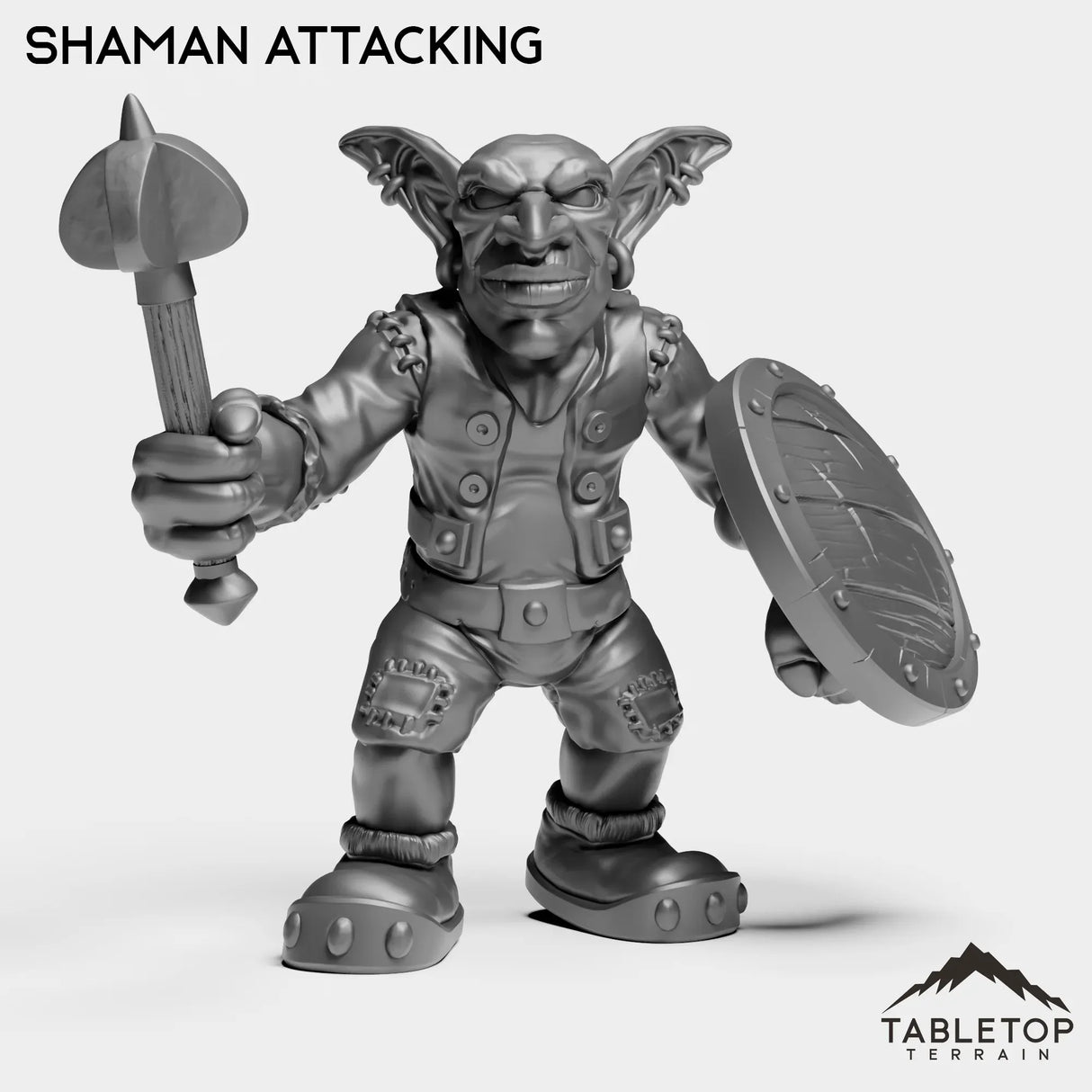 Tabletop Terrain Miniature Shaman Attacking Goblin Starters