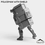 Tabletop Terrain Miniature Shield Officer - Raid44