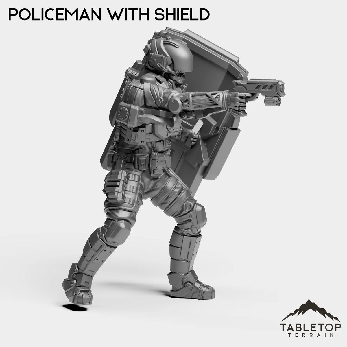 Tabletop Terrain Miniature Shield Officer - Raid44