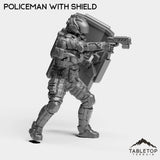Tabletop Terrain Miniature Shield Officer - Raid44