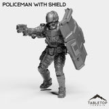 Tabletop Terrain Miniature Shield Officer - Raid44