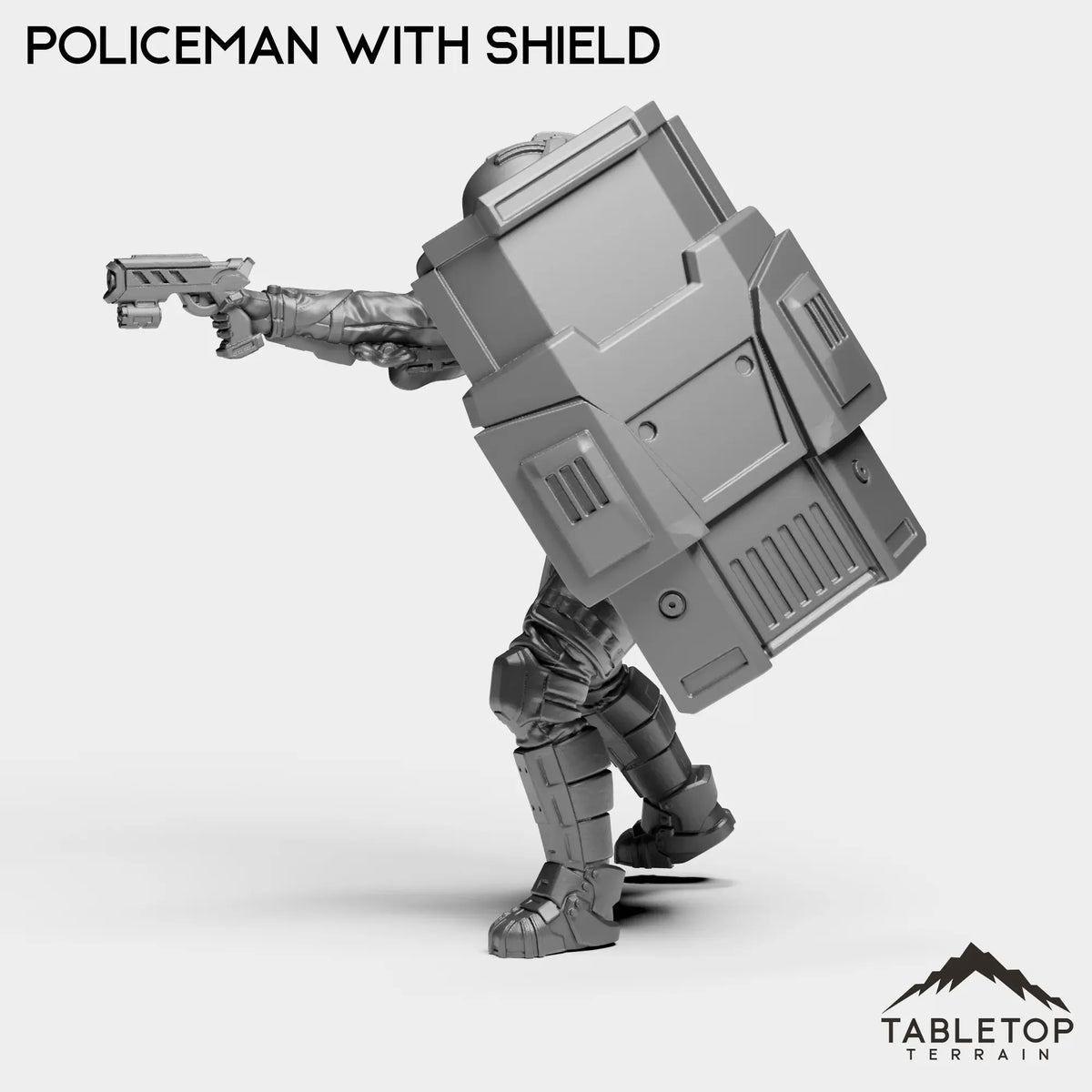Tabletop Terrain Miniature Shield Officer - Raid44