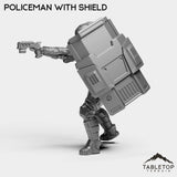 Tabletop Terrain Miniature Shield Officer - Raid44