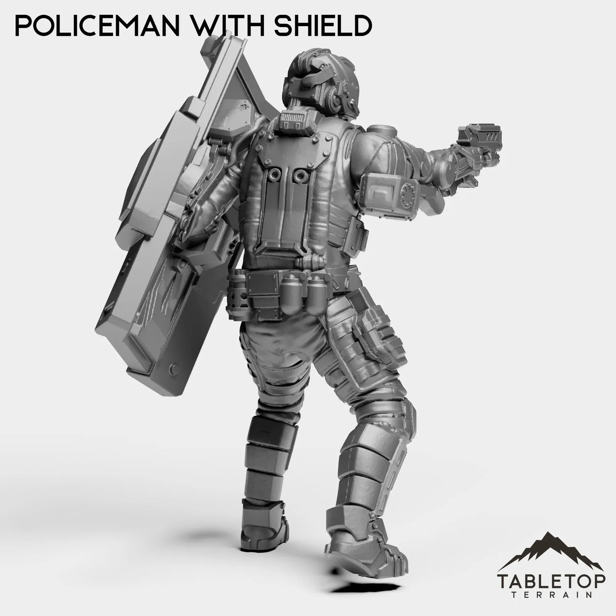 Tabletop Terrain Miniature Shield Officer - Raid44