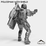 Tabletop Terrain Miniature Shield Officer - Raid44