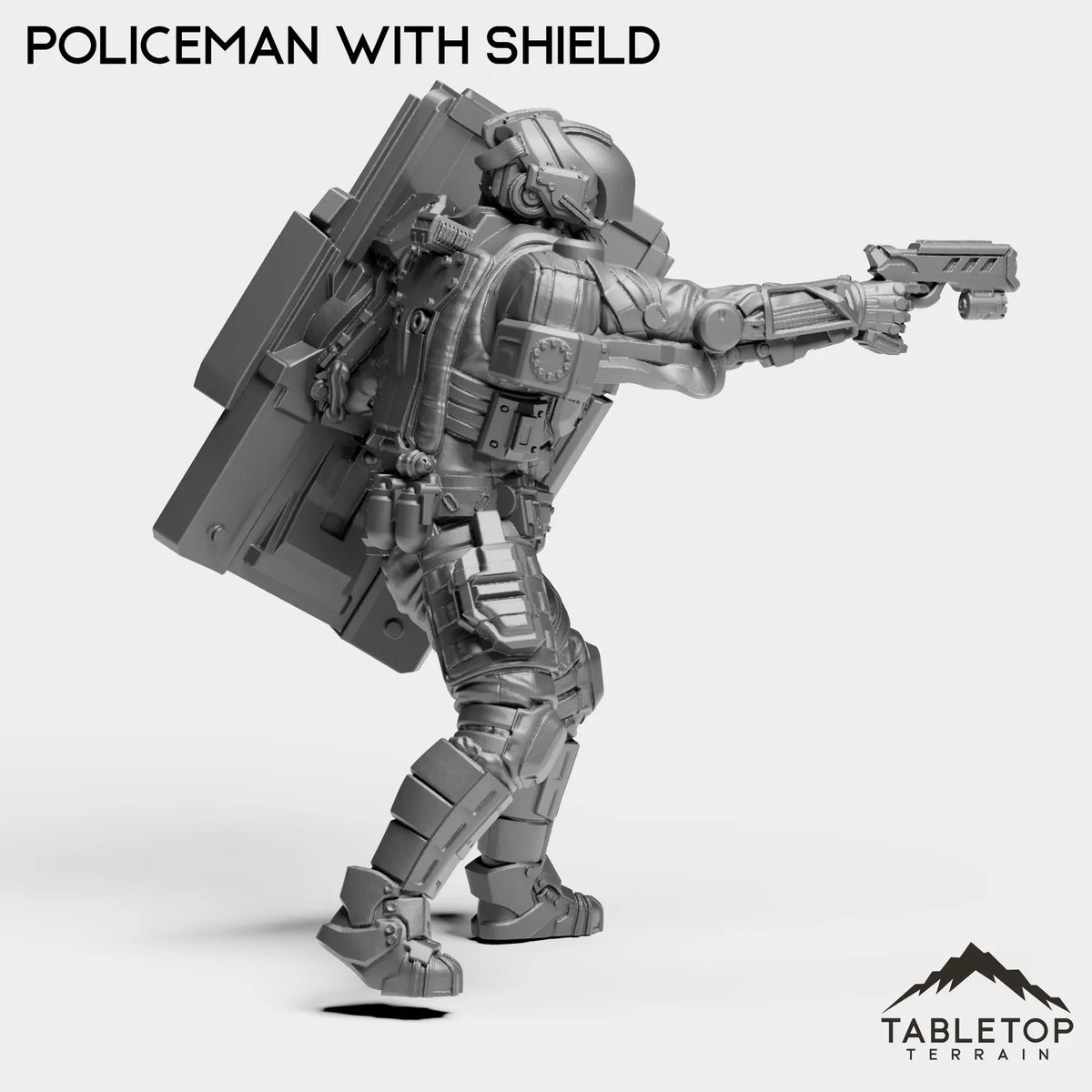 Tabletop Terrain Miniature Shield Officer - Raid44