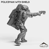 Tabletop Terrain Miniature Shield Officer - Raid44