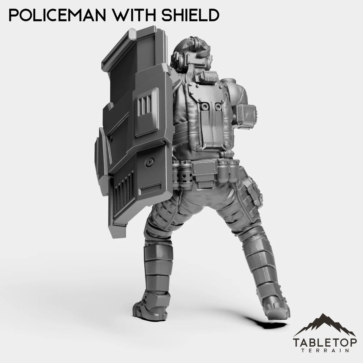 Tabletop Terrain Miniature Shield Officer - Raid44