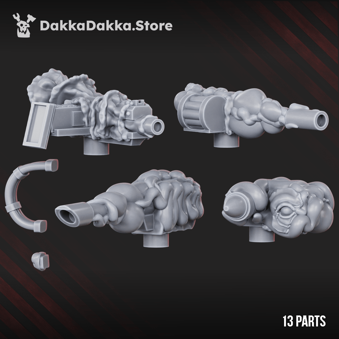 Tabletop Terrain Miniature Shroomspawn Weapons Crew Squad (x6)