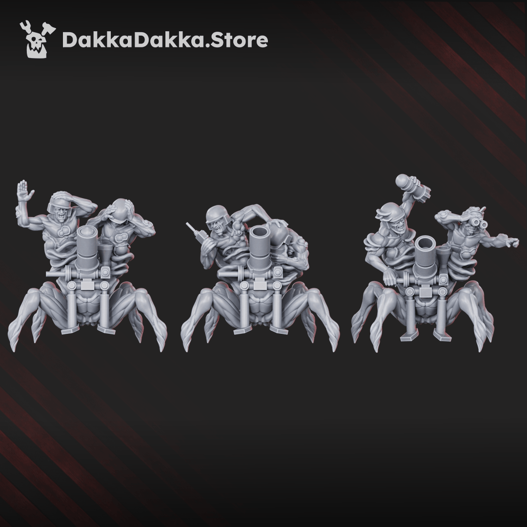 Tabletop Terrain Miniature Shroomspawn Weapons Crew Squad (x6)
