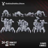 Tabletop Terrain Miniature Shroomspawn Weapons Crew Squad (x6)