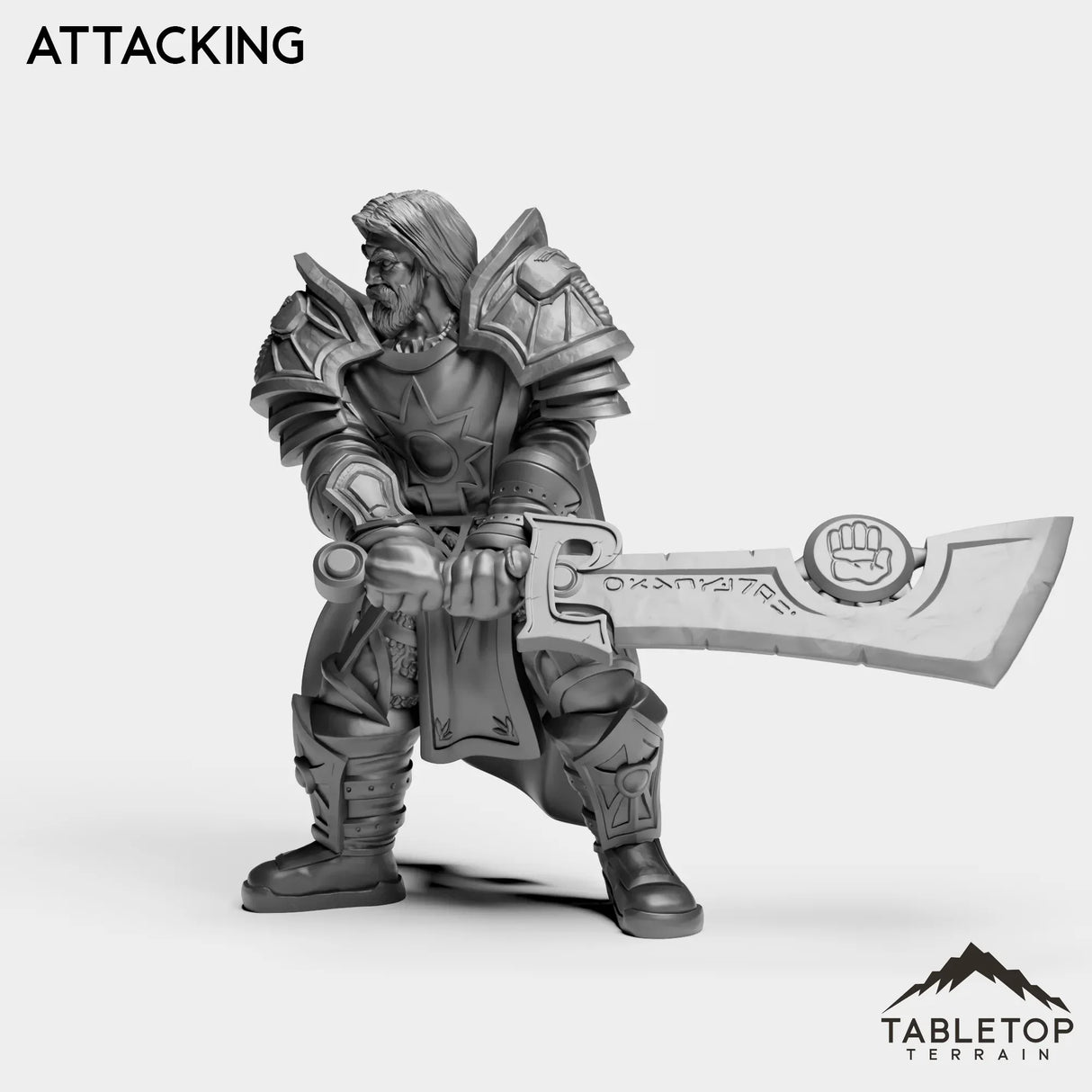 Tabletop Terrain Miniature Silver Paladin Crusader