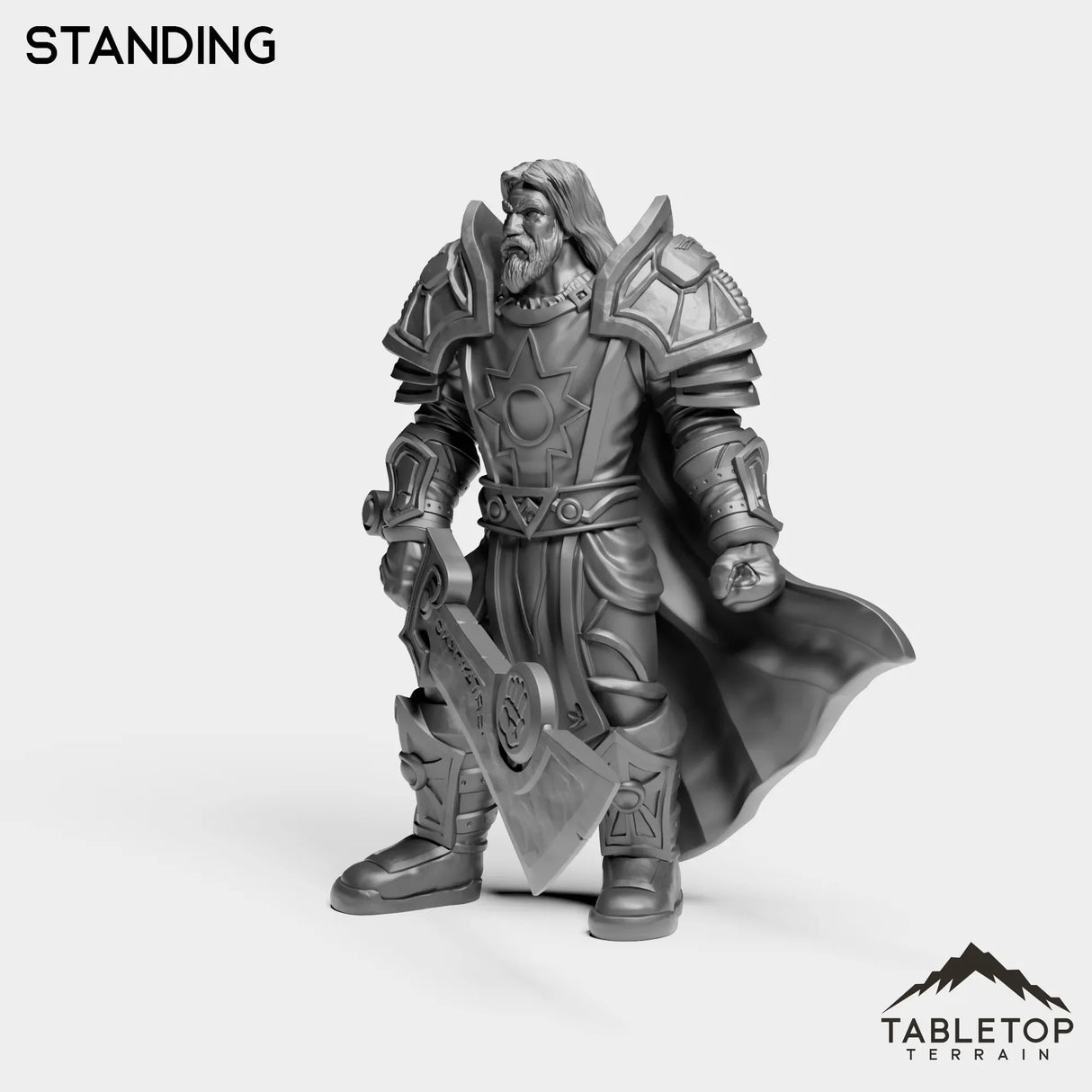 Tabletop Terrain Miniature Silver Paladin Crusader