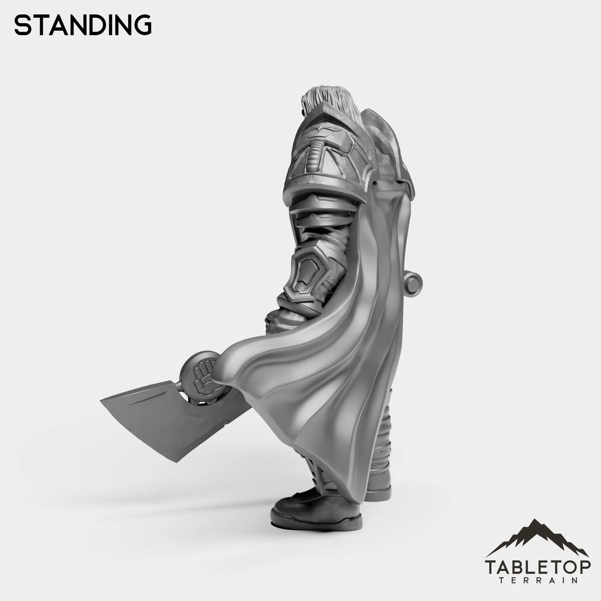 Tabletop Terrain Miniature Silver Paladin Crusader