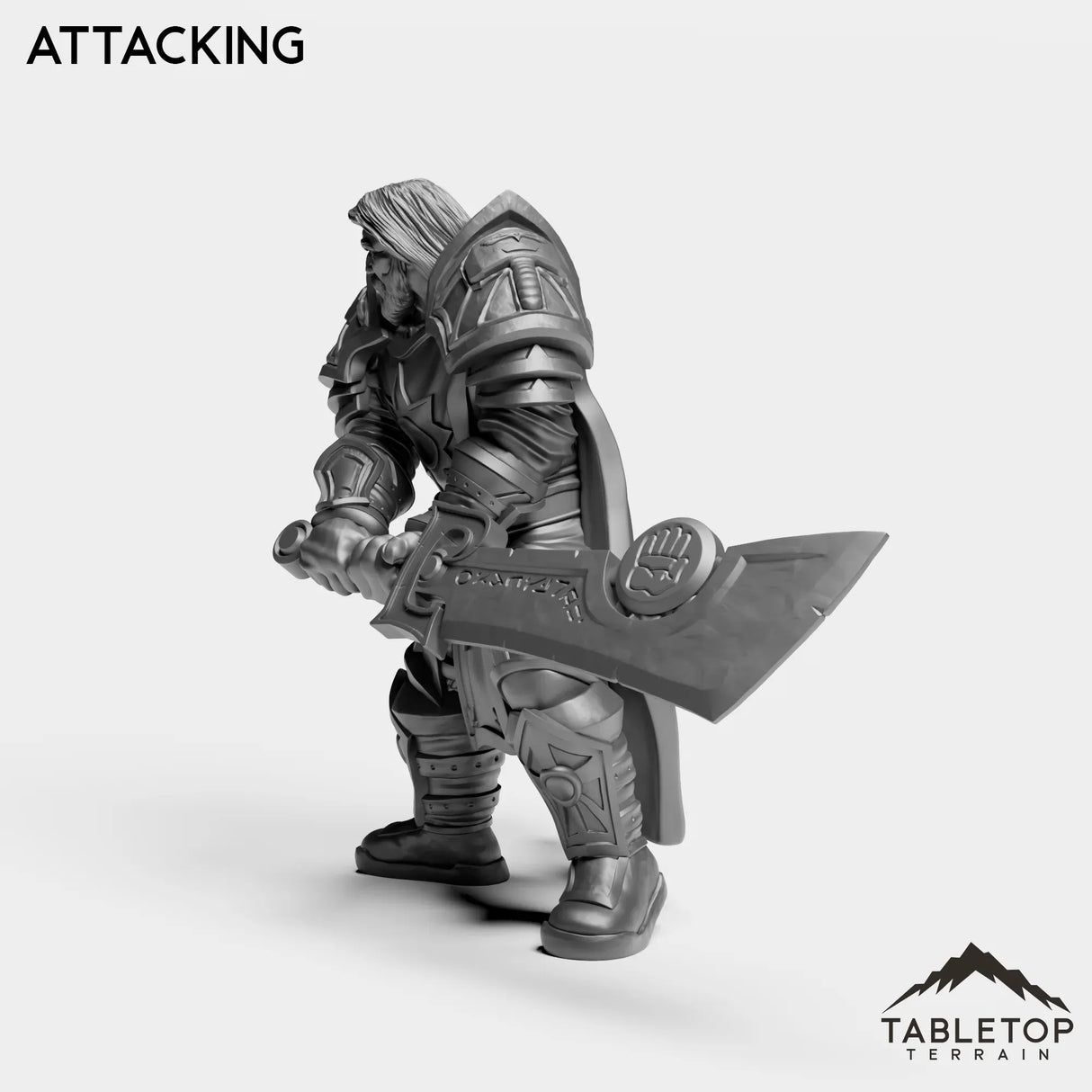 Tabletop Terrain Miniature Silver Paladin Crusader
