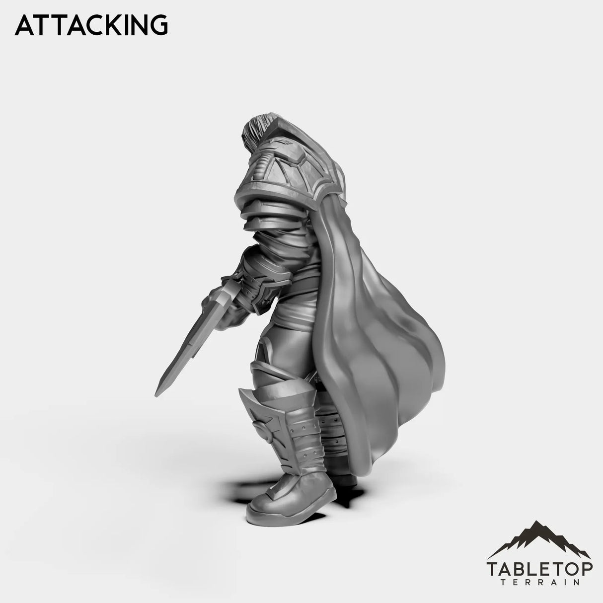 Tabletop Terrain Miniature Silver Paladin Crusader