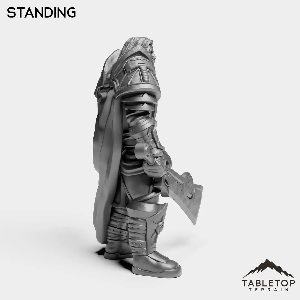 Tabletop Terrain Miniature Silver Paladin Crusader