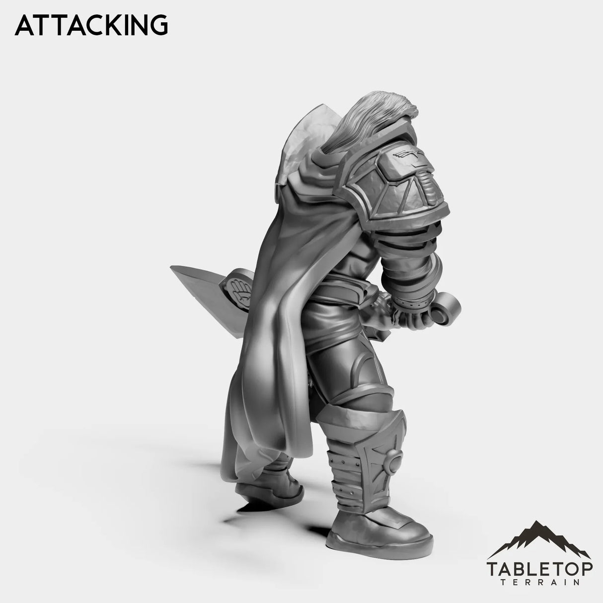 Tabletop Terrain Miniature Silver Paladin Crusader