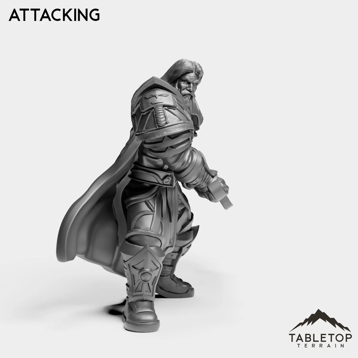 Tabletop Terrain Miniature Silver Paladin Crusader