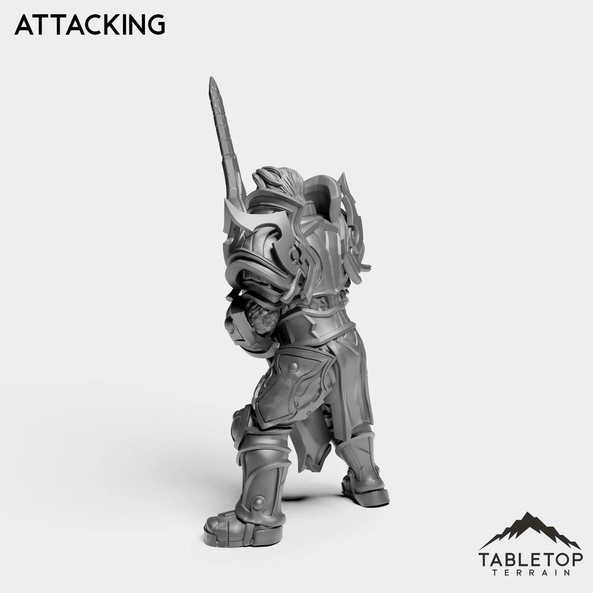 Tabletop Terrain Miniature Silver Paladin Exarch