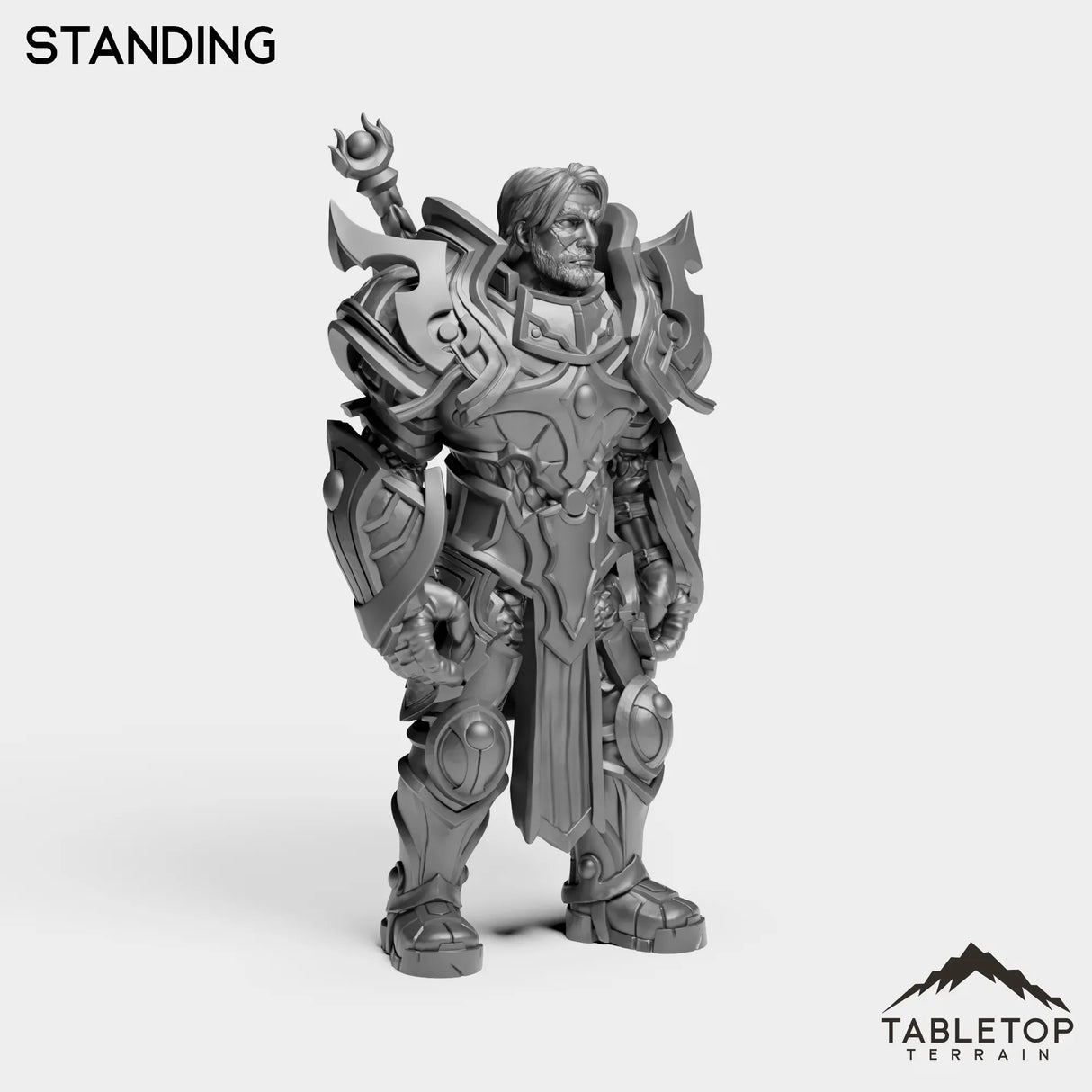Tabletop Terrain Miniature Silver Paladin Exarch
