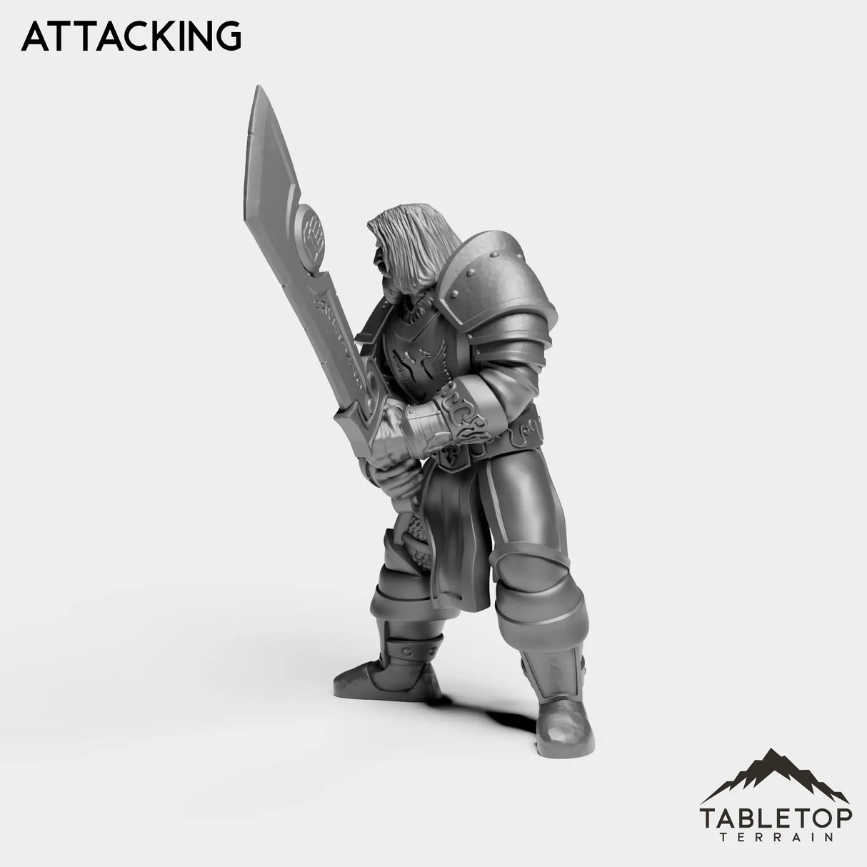 Tabletop Terrain Miniature Silver Paladin Highlord