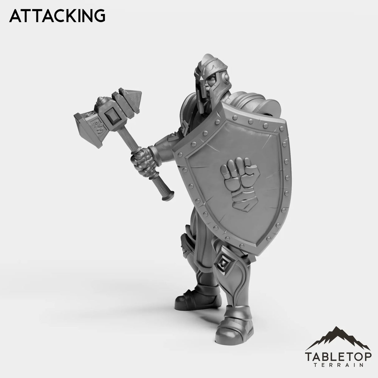Tabletop Terrain Miniature Silver Paladin Knight