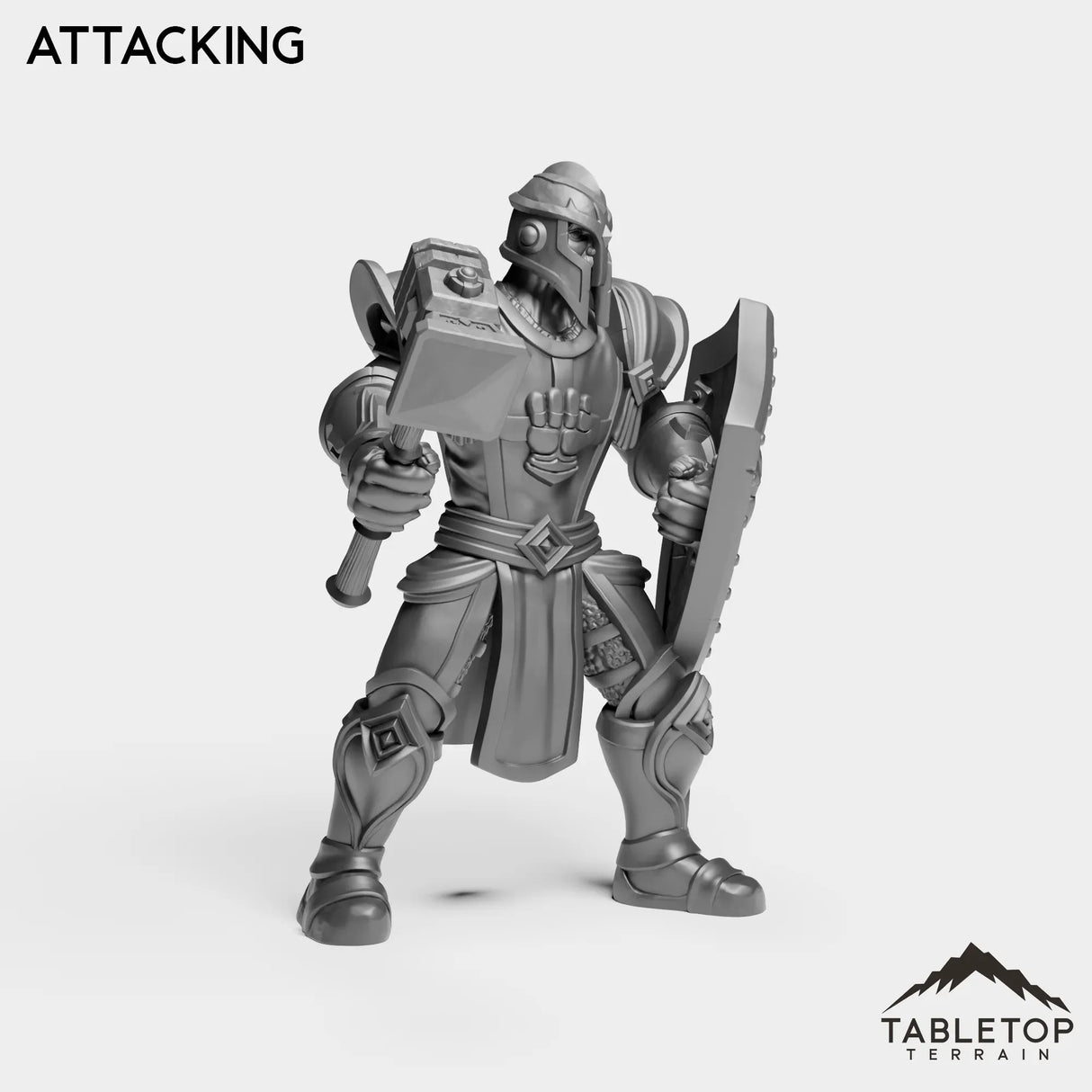 Tabletop Terrain Miniature Silver Paladin Knight