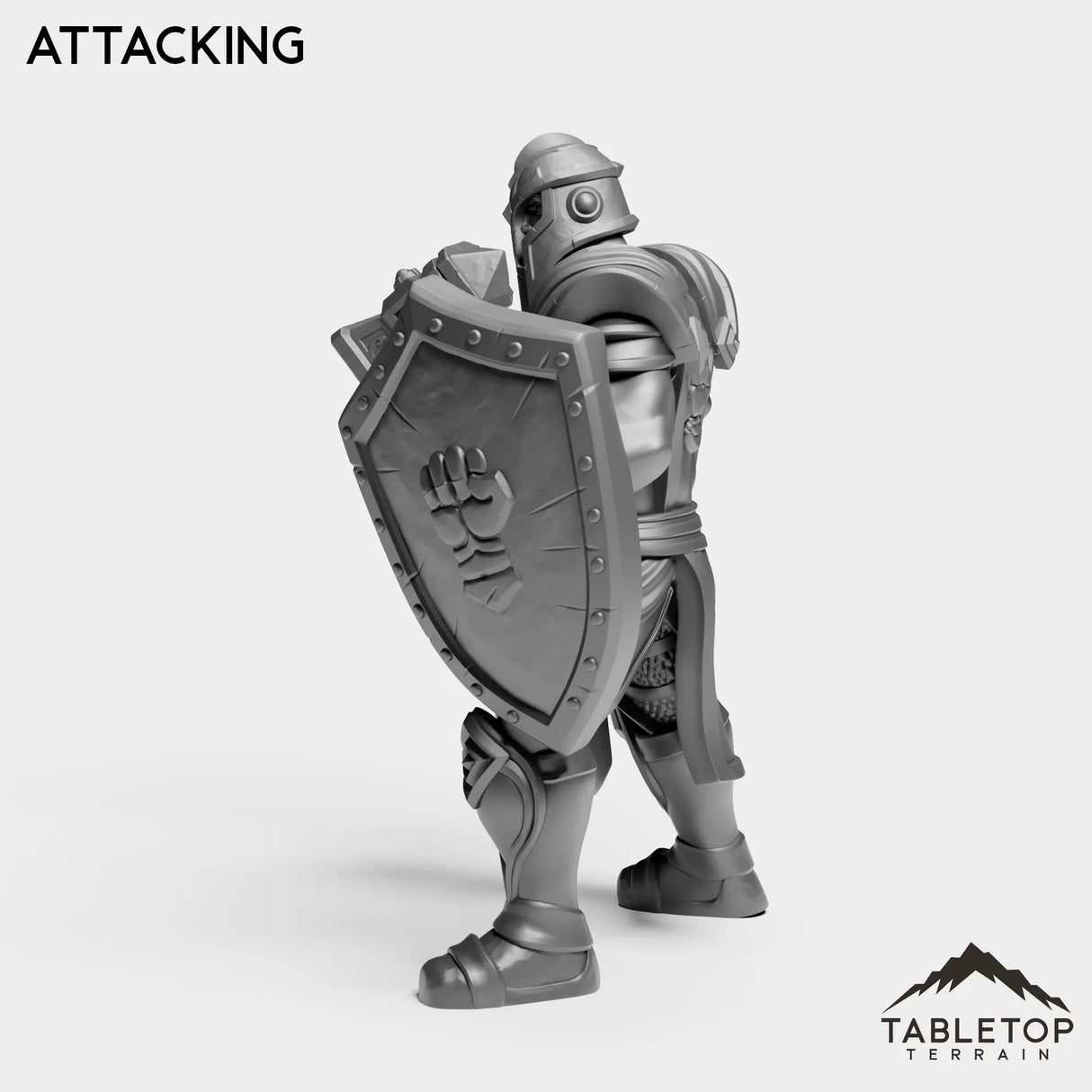 Tabletop Terrain Miniature Silver Paladin Knight
