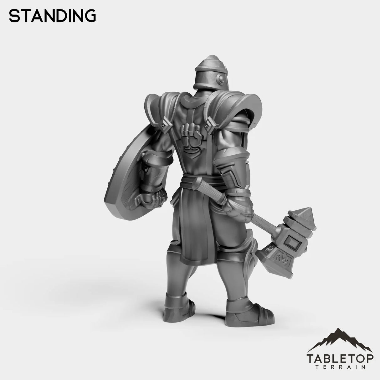 Tabletop Terrain Miniature Silver Paladin Knight