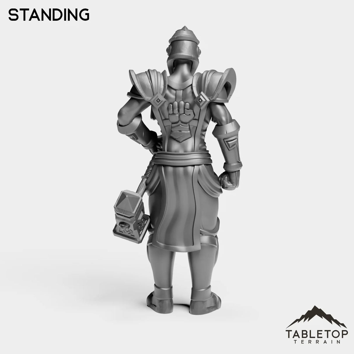 Tabletop Terrain Miniature Silver Paladin Knight Female