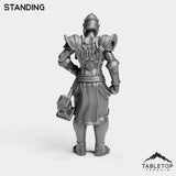Tabletop Terrain Miniature Silver Paladin Knight Female