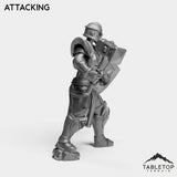 Tabletop Terrain Miniature Silver Paladin Knight Female