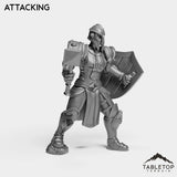 Tabletop Terrain Miniature Silver Paladin Knight Female