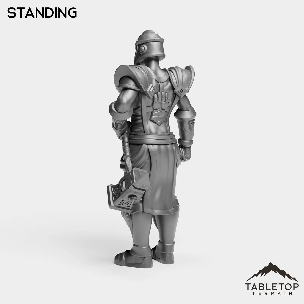 Tabletop Terrain Miniature Silver Paladin Knight Female