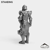 Tabletop Terrain Miniature Silver Paladin Knight Female