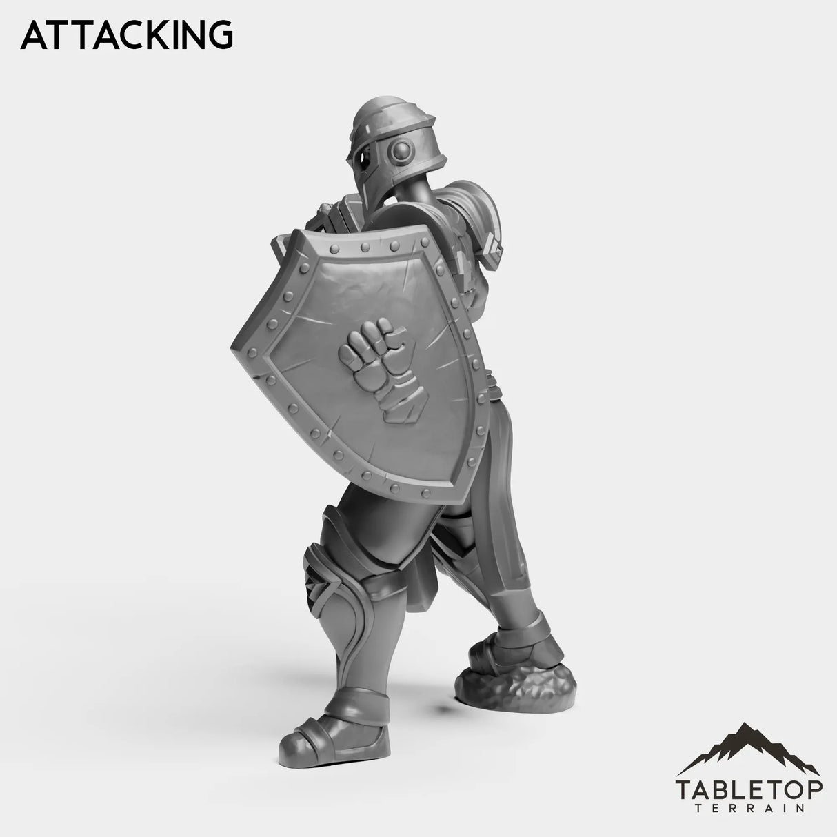 Tabletop Terrain Miniature Silver Paladin Knight Female