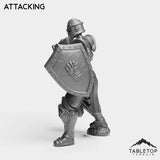 Tabletop Terrain Miniature Silver Paladin Knight Female