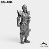 Tabletop Terrain Miniature Silver Paladin Knight Female