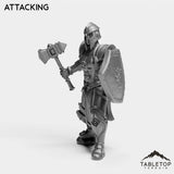 Tabletop Terrain Miniature Silver Paladin Knight Female
