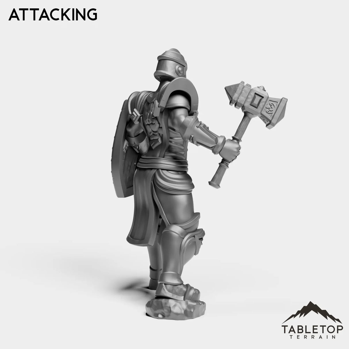 Tabletop Terrain Miniature Silver Paladin Knight Female