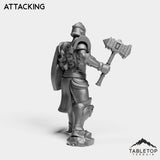 Tabletop Terrain Miniature Silver Paladin Knight Female