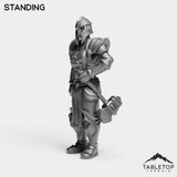 Tabletop Terrain Miniature Silver Paladin Knight Female