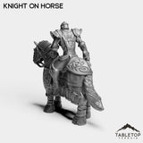 Tabletop Terrain Miniature Silver Paladin Knight on Horse