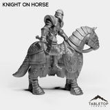 Tabletop Terrain Miniature Silver Paladin Knight on Horse