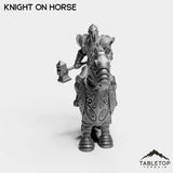 Tabletop Terrain Miniature Silver Paladin Knight on Horse