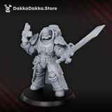 Tabletop Terrain Miniature Sir Laurence The Protector - Prime Armored Space Leader of Citadel Vanguard