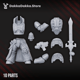 Tabletop Terrain Miniature Sir Laurence The Protector - Prime Armored Space Leader of Citadel Vanguard